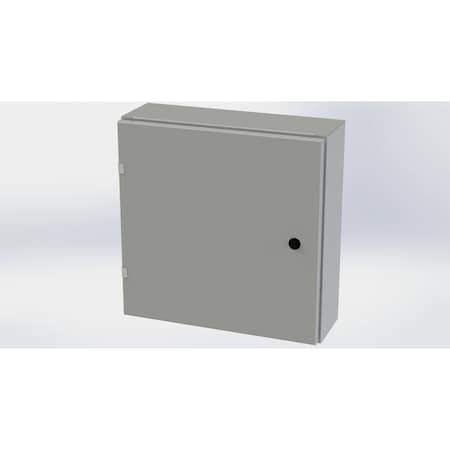 Saginaw Control & Engineering 1/4 Turn Latch Electrical Enclosures, 20 in H, 6 in D, 20 in W, NEMA 3R, 4, 12, 13, Carbon Steel SCE-20EL2006LP